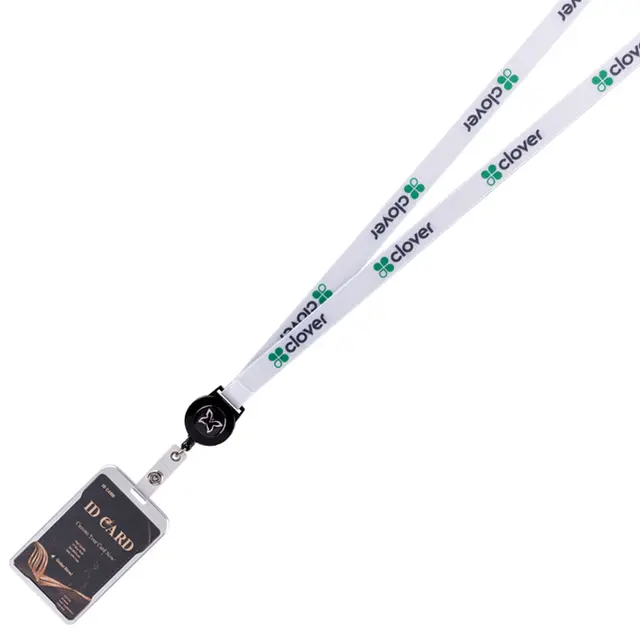 Custom Full Color Lanyard with ID Reels and Aluminum Badge Holders view 4