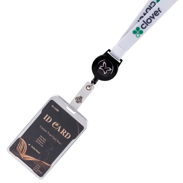 Custom Full Color Lanyard with ID Reels and Aluminum Badge Holders view 7
