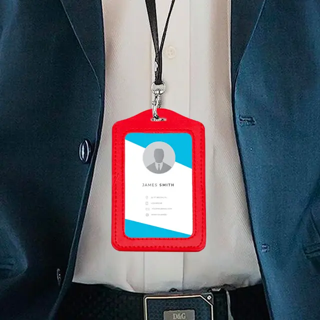 Blank PU Badge Holders view 4