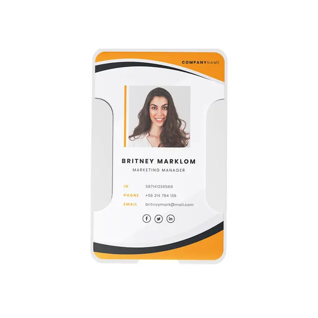 Custom Employee ID Name Badges view 2