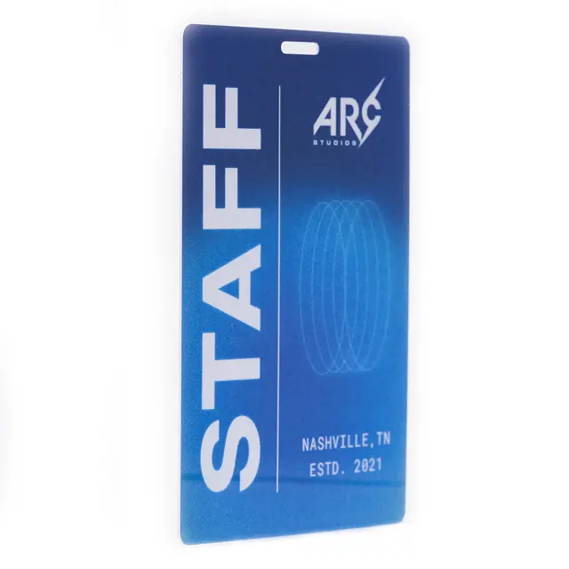 Custom Vertical Printed ID Name Badges view 3