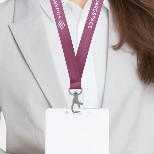 Custom Nylon Lanyard with Badge Holders view 3