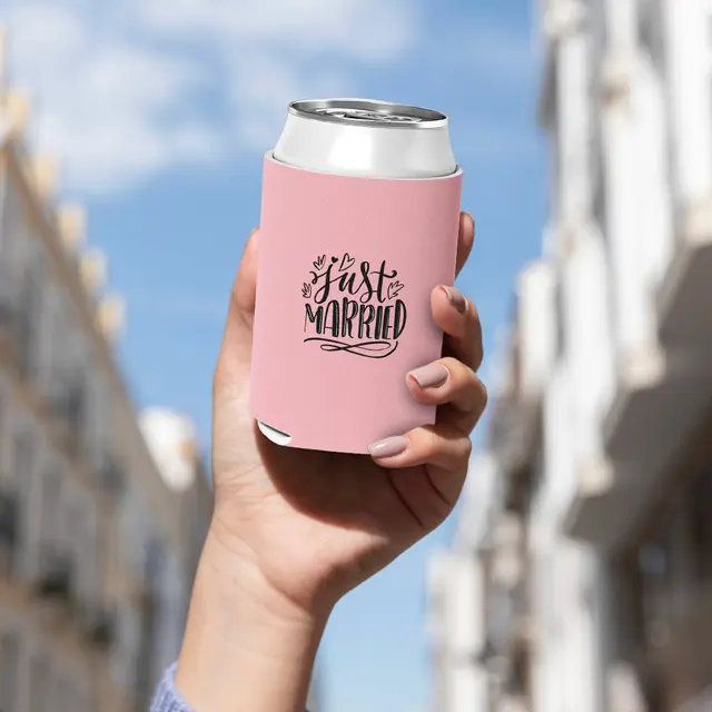 Custom Wedding Can Coolers view 7