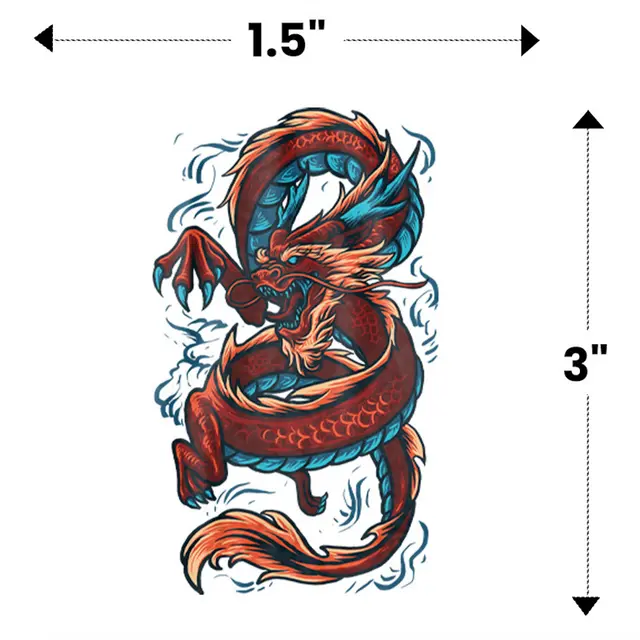 1.5"x3" Temporary Tattoos view 6