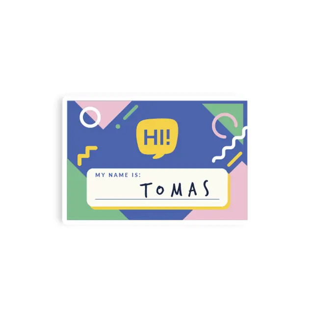 Custom Name tag Stickers view 2