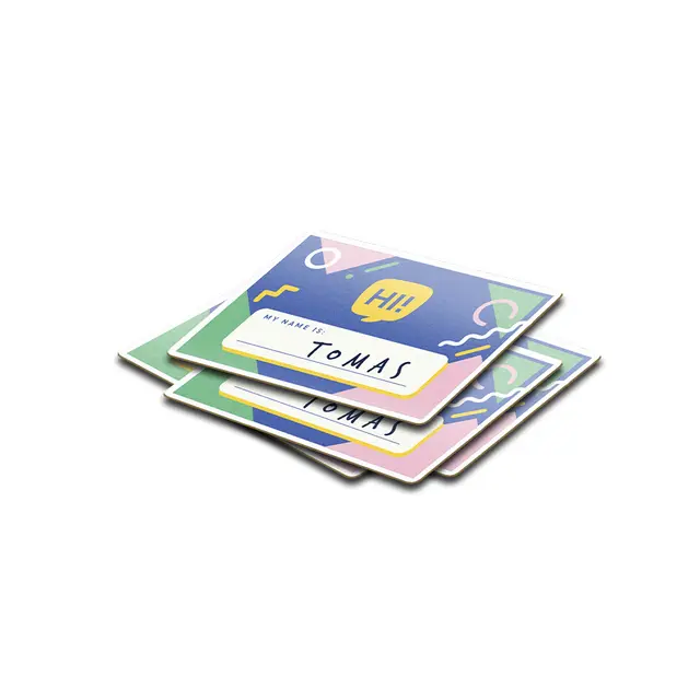 Custom Name tag Stickers view 3