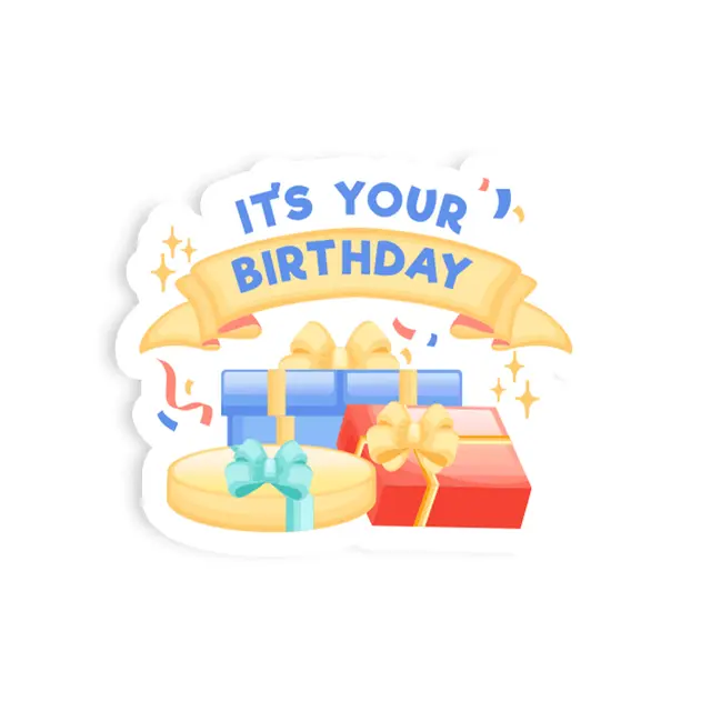 Custom Birthday Stickers view 2