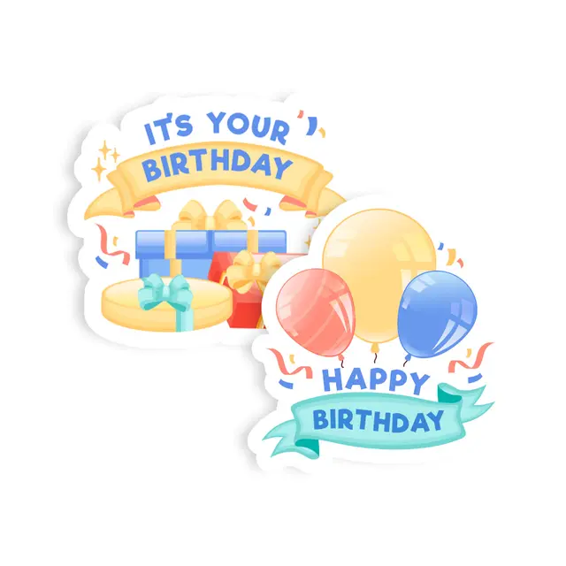 Custom Birthday Stickers view 5