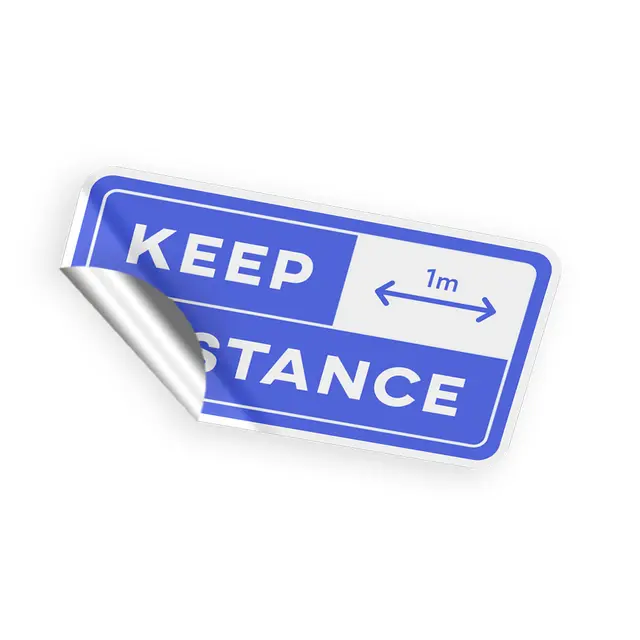 Custom Social Distancing Decals view 2