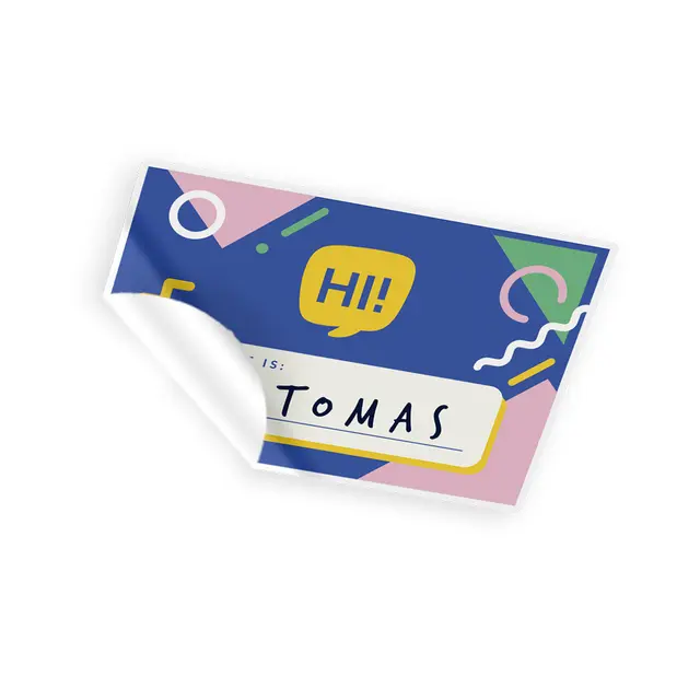 Custom Name tag Stickers view 4