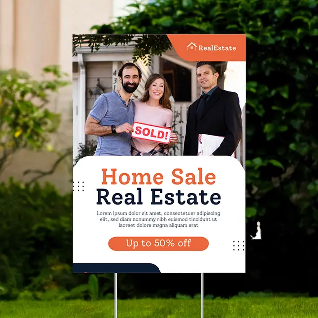 Custom Real Estate Yard Signs view 6