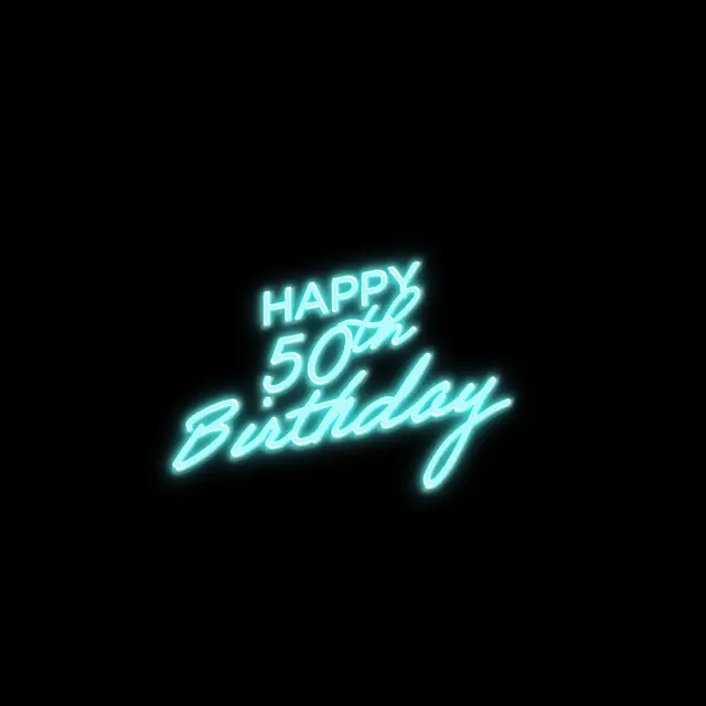 50th Happy Birthday Neon Signs view 3