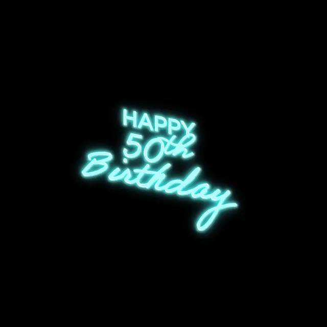 50th Happy Birthday Neon Signs view 4