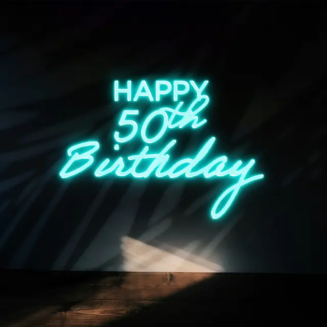 50th Happy Birthday Neon Signs view 6