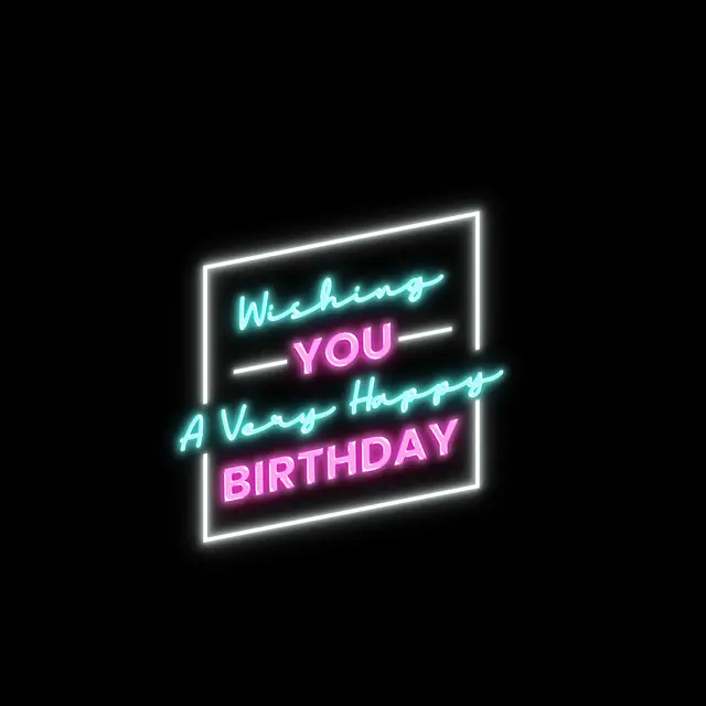 Wishing You a Very Happy Birthday Neon Signs view 3