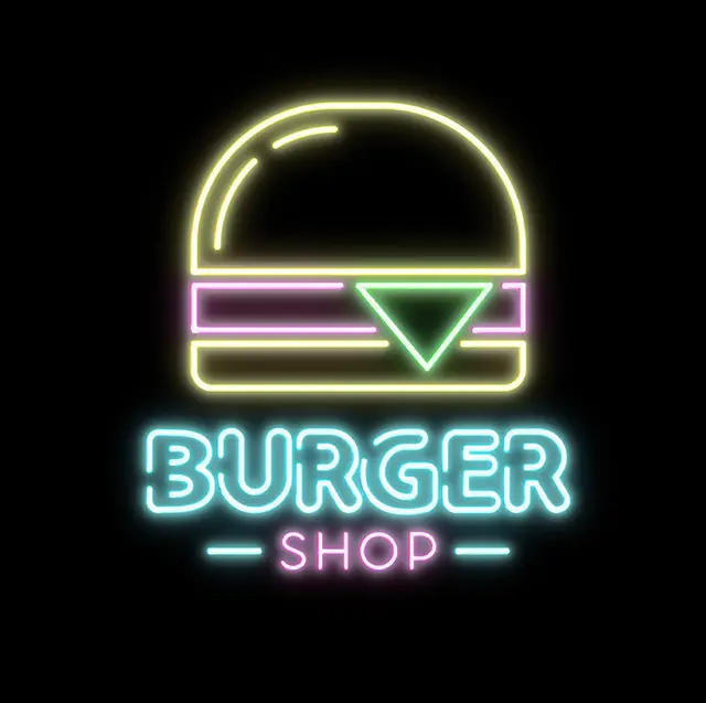 Burger Shop Neon Signs view 1