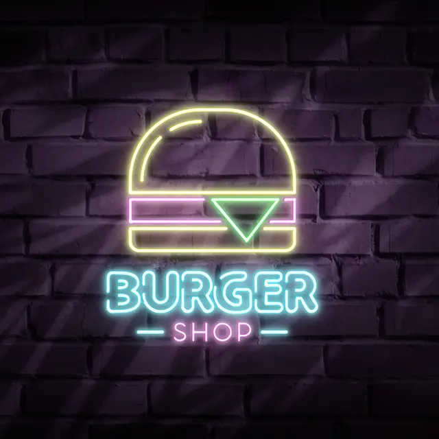 Burger Shop Neon Signs view 5