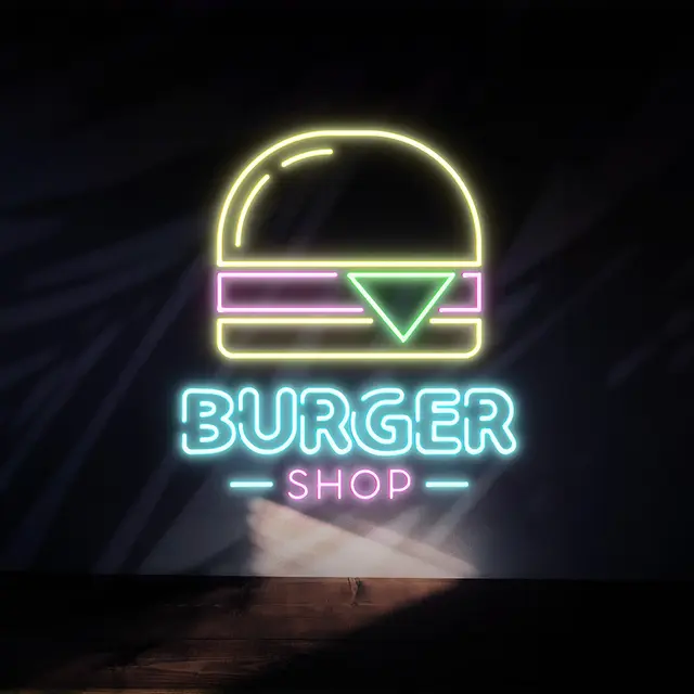 Burger Shop Neon Signs view 6