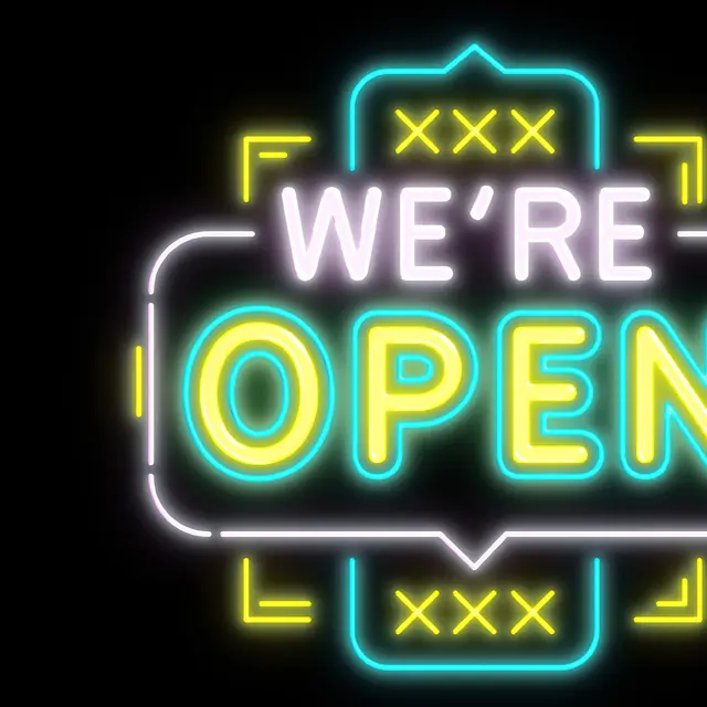 We’re Open Neon Signs view 2