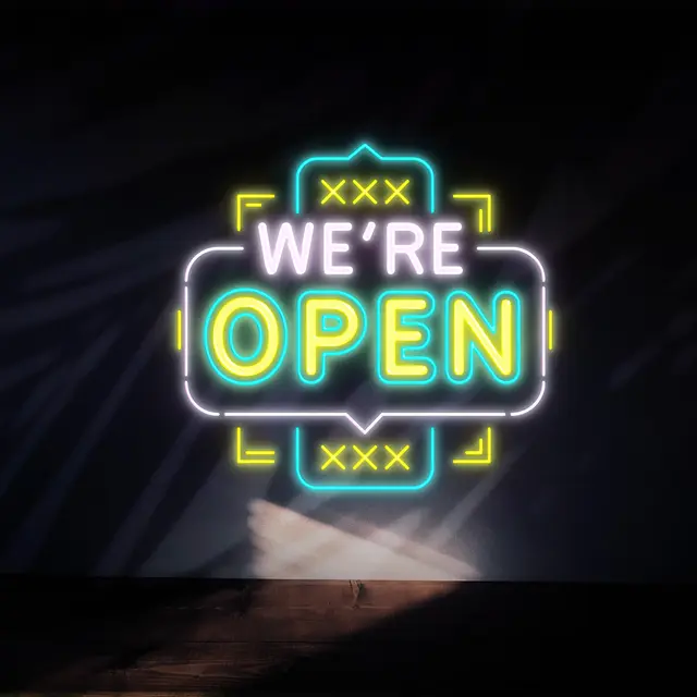 We’re Open Neon Signs view 5