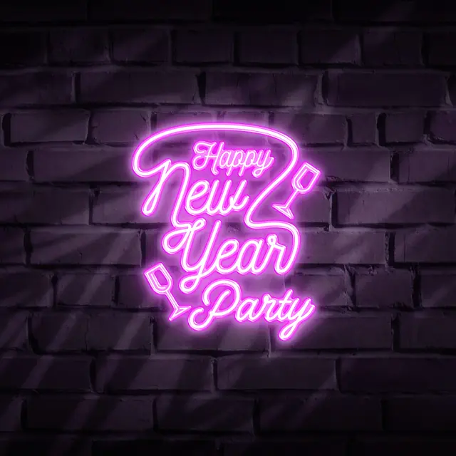 Happy New Year Party Neon Signs view 5