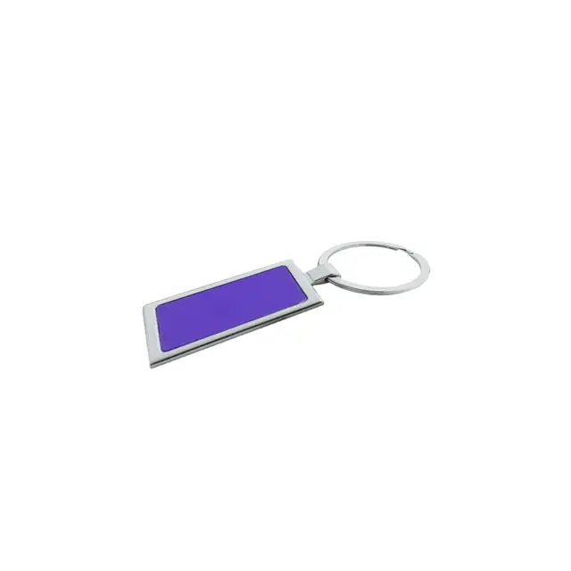 Colored Rectangle Metal Keychains view 4