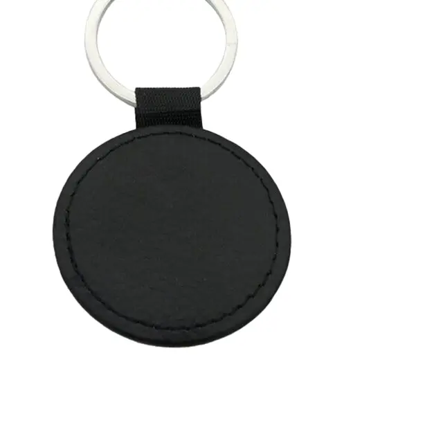 Circle Leather Keychains view 2