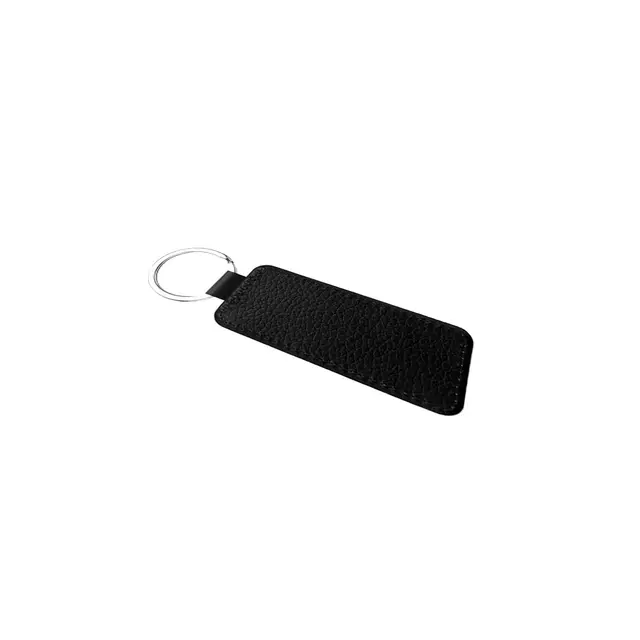 Curved Rectangle Leather Keychains view 3