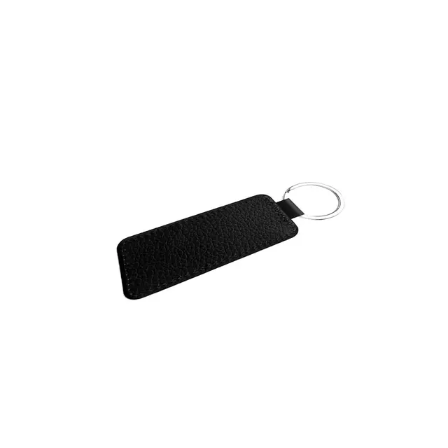Curved Rectangle Leather Keychains view 4