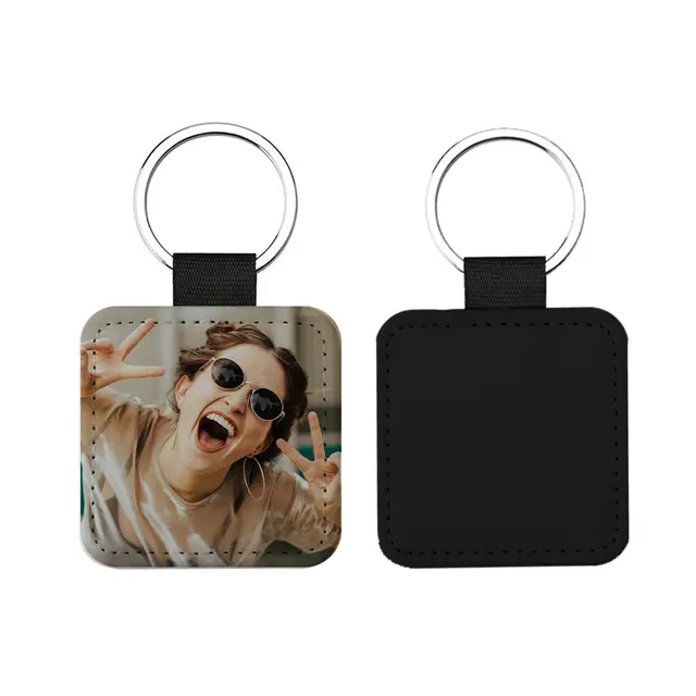 Square Leather Keychains view 7