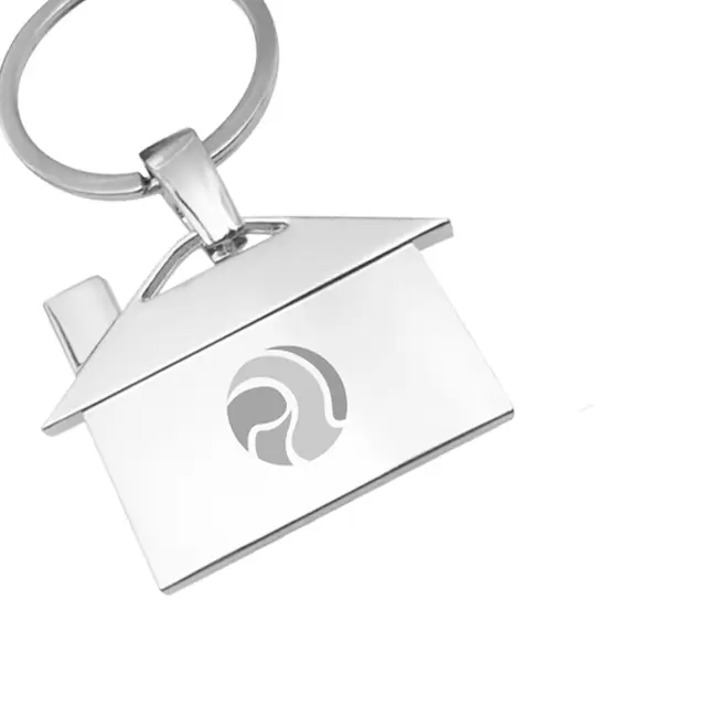 House Shaped Metal Keychains view 2
