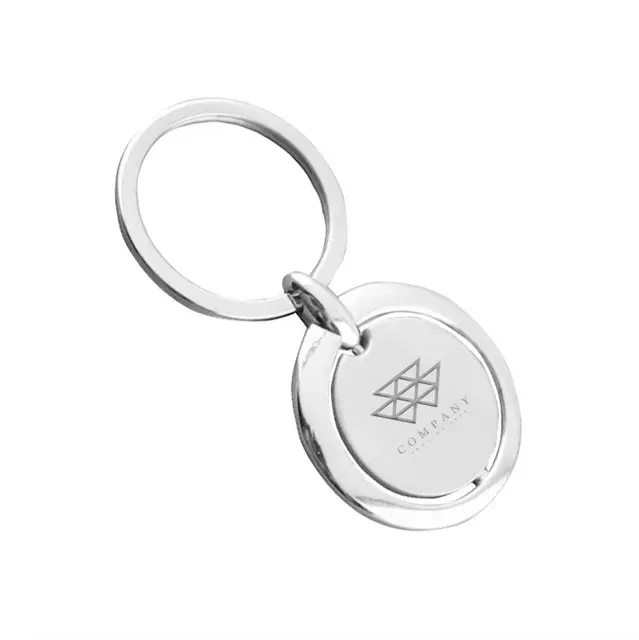 Spinning Circle Metal Keychains view 5
