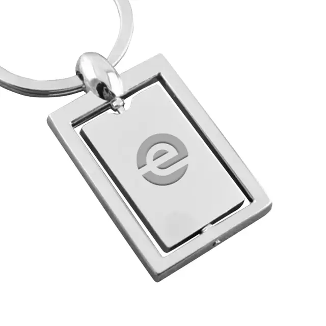 Spinning Square Metal Keychains view 2