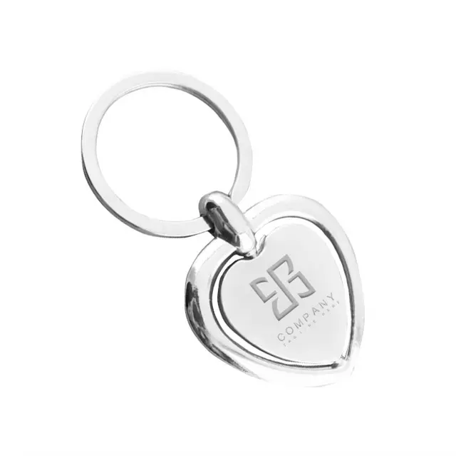 Spinning Heart Metal Keychains view 7
