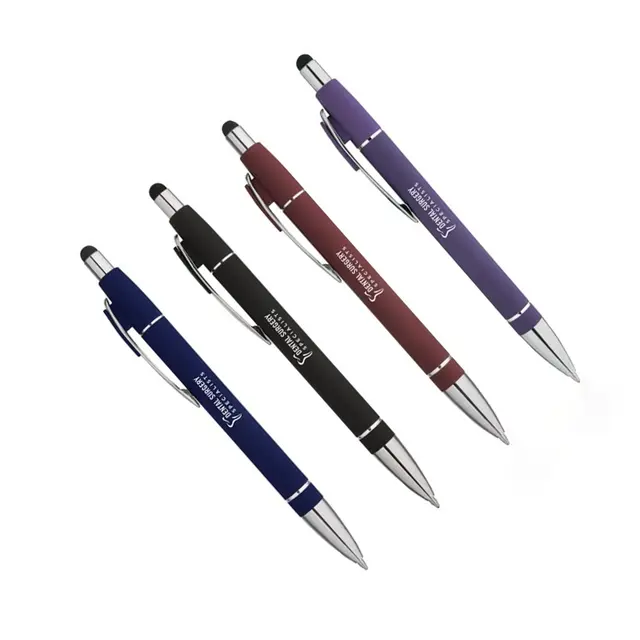 Custom Velour Soft Touch Stylus Pens view 2