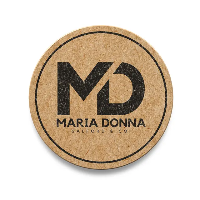 Custom Kraft Paper Coasters view 2