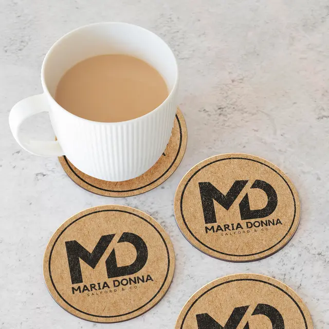 Custom Kraft Paper Coasters view 3