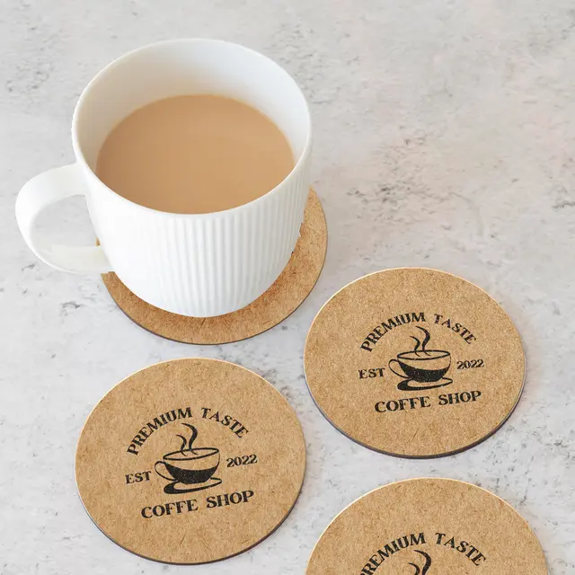 Custom Cork Coasters view 3