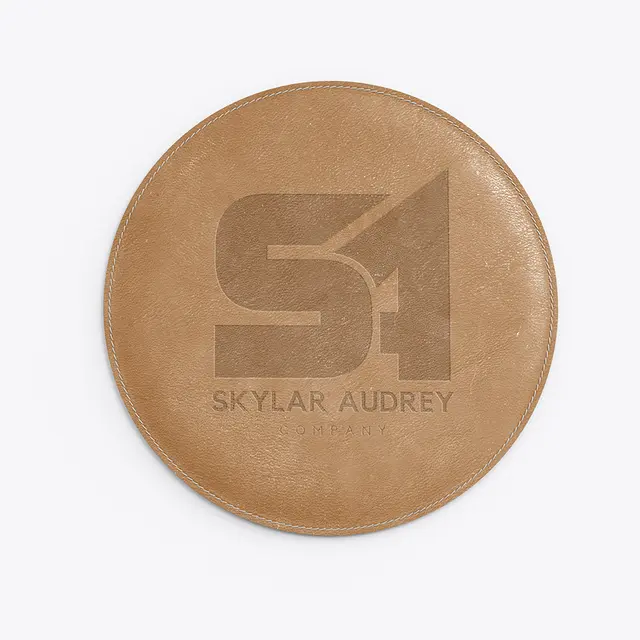Custom Leather Coasters view 2