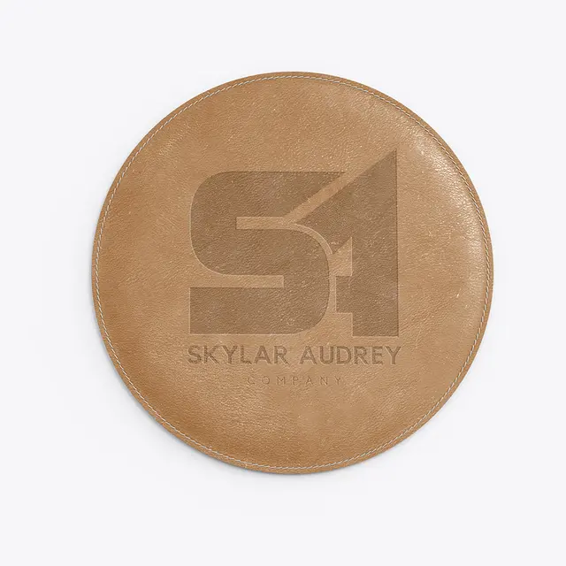 Custom Leather Coasters view 4