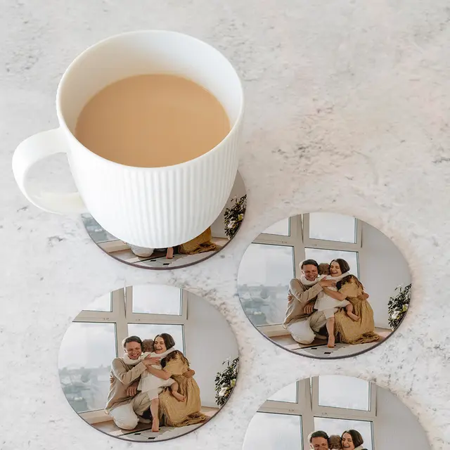 Custom Photo Fiberboard Coasters view 3