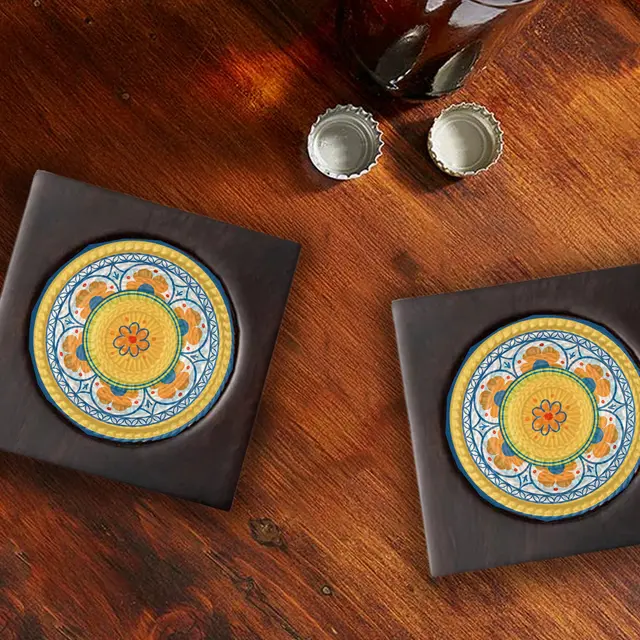 Customized Ebony Alloy Coaster view 2