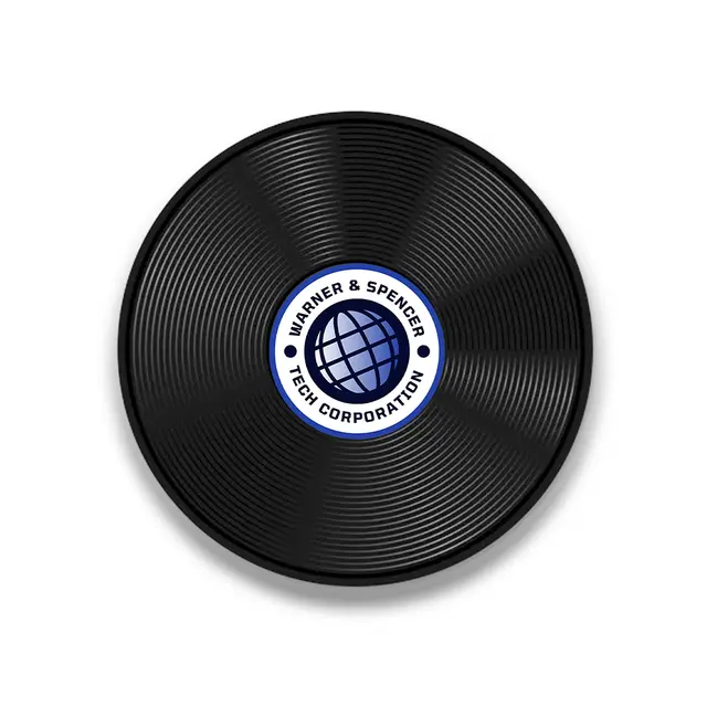 Custom Soft Plastic Record Coaster view 2