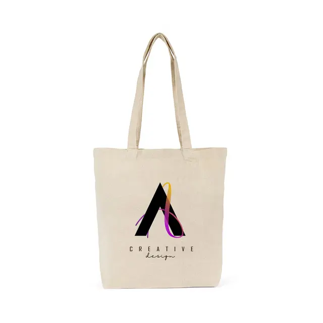 Premium Cotton Shopping Bags (Natural) view 2