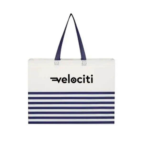 Horizontal Stripe Tote Bagss view 3