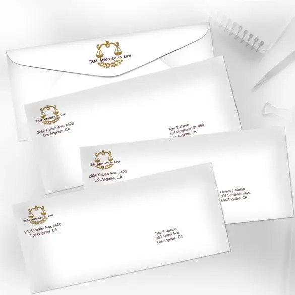 Custom Variable Addressing Envelopes view 2