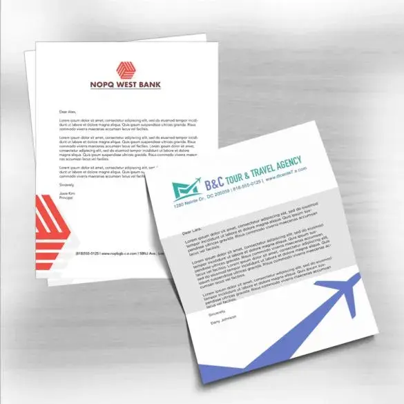 Custom Linen Uncoated Letterheads view 2