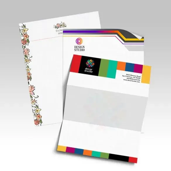 Custom Linen Uncoated Letterheads view 1