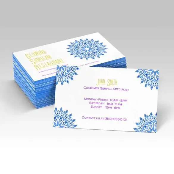 Custom Painted Edge Business Cards view 1