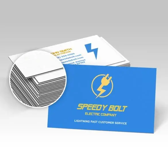 Custom Black Edge Business Cards view 1